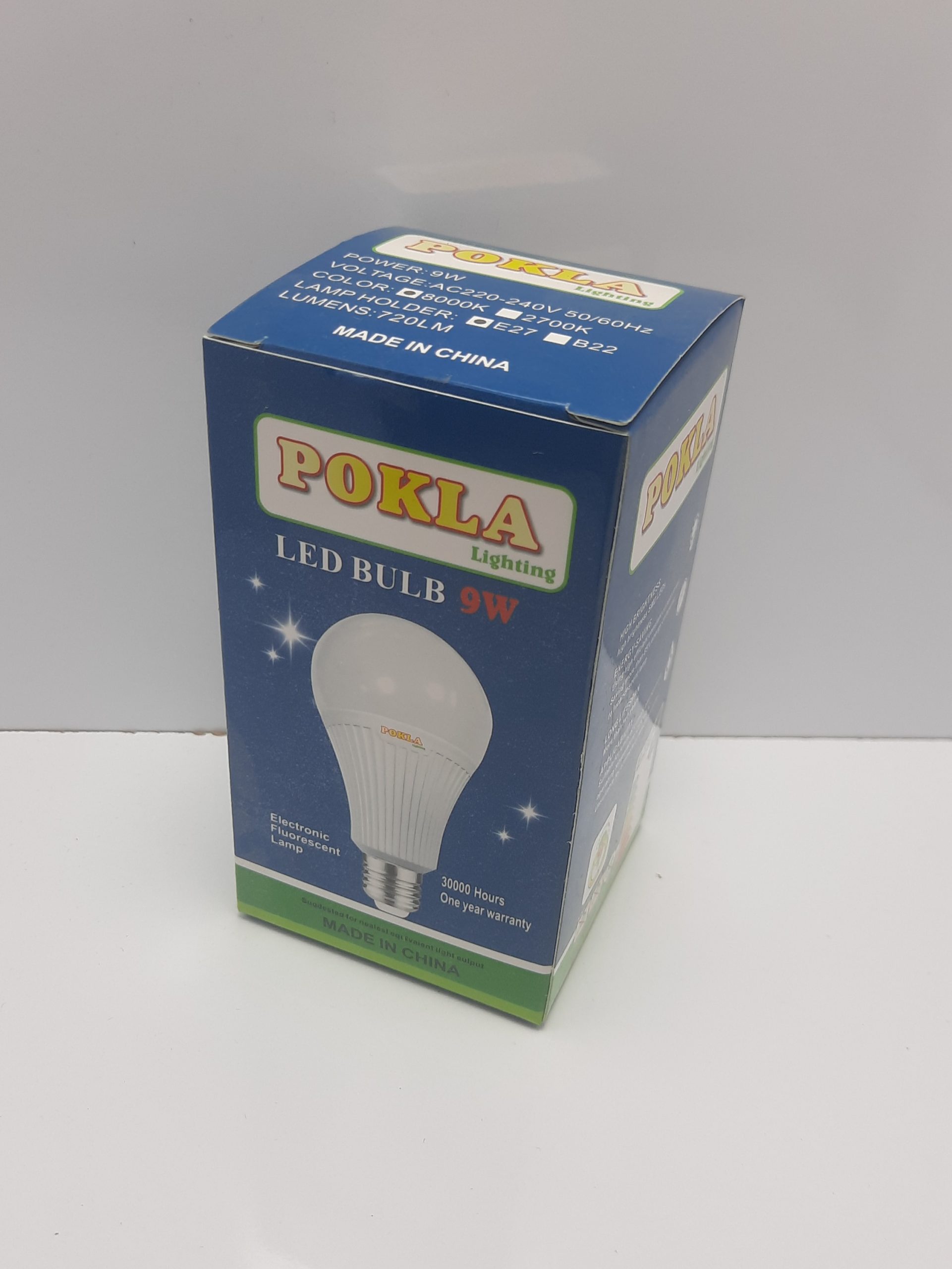 لامپ LED حبابی پوکلا (POKLA) مدل 9W – سرپیچ E27